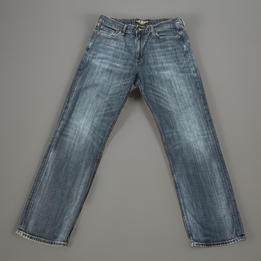 Lucky Brand 361 Vintage Straight Men's Blue Medium Wash Denim Jeans 34x32